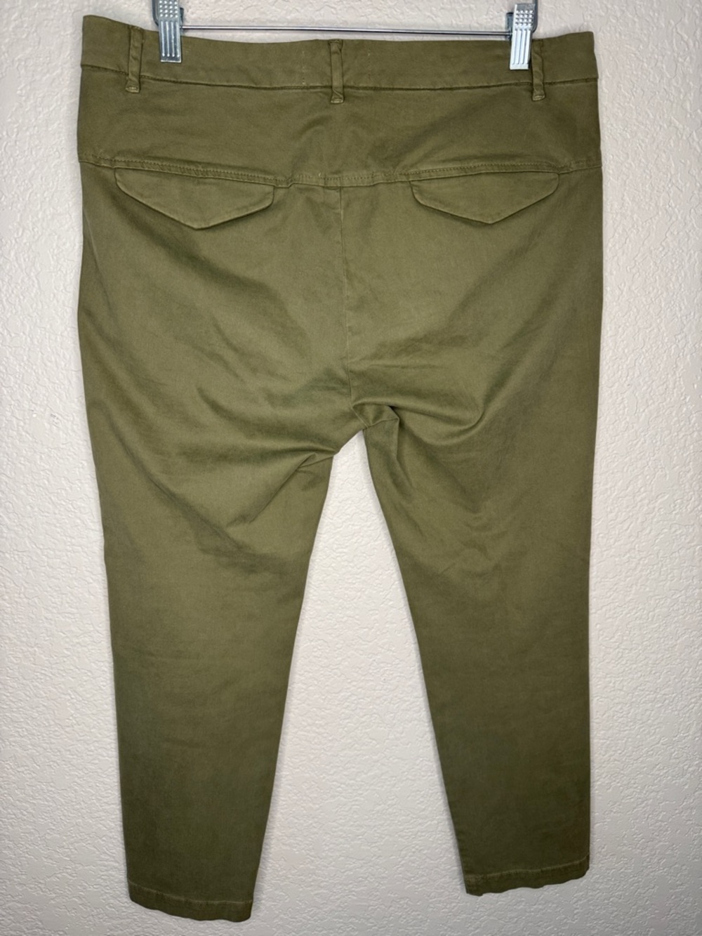 Nili Lotan Tel Aviv Chino Pants Straight Leg Size 8 Green Ankle - Picture 3 of 6